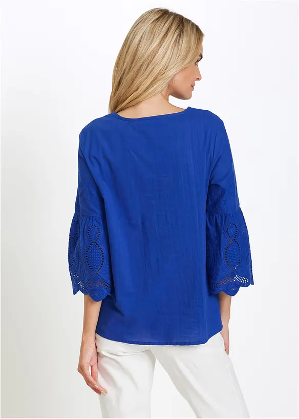 Tunikabluse in blau von hinten (im Anschnitt) - bonprix