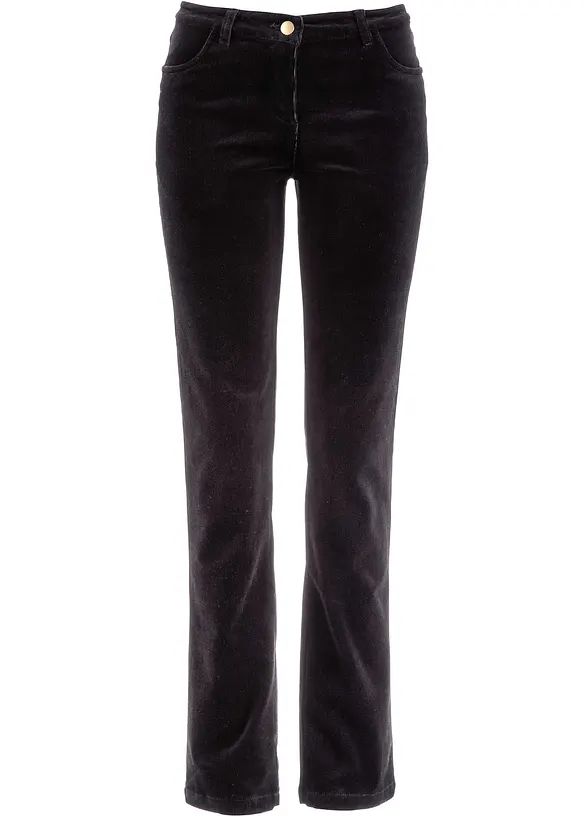 Cordhose aus Baumwoll-Mix in schwarz von vorne - bonprix Cordhose aus Baumwoll-Mix in schwarz von vorne - bonprix