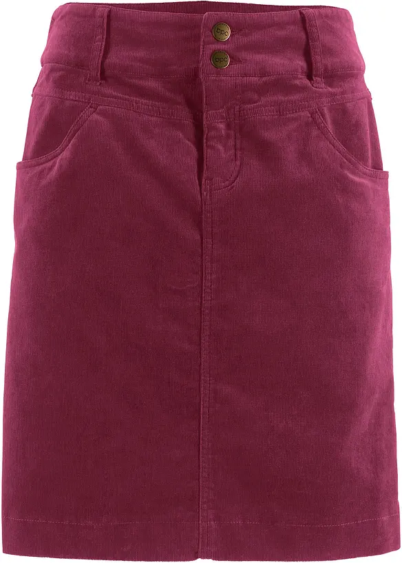 Cordrock aus Baumwoll-Mix in rot von vorne - bonprix