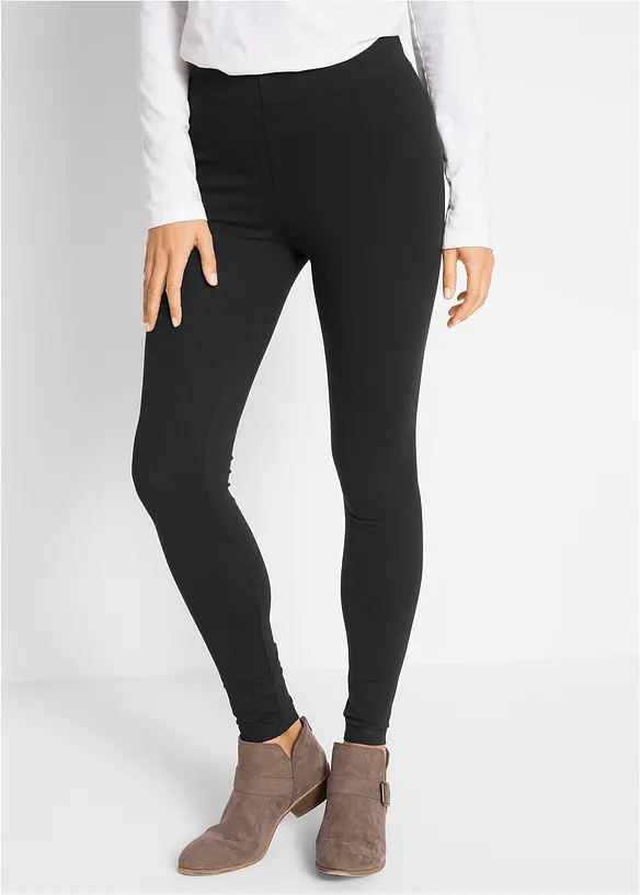 Leggings aus Baumwoll-Mix in schwarz von vorne - bonprix Leggings aus Baumwoll-Mix in schwarz von vorne - bonprix