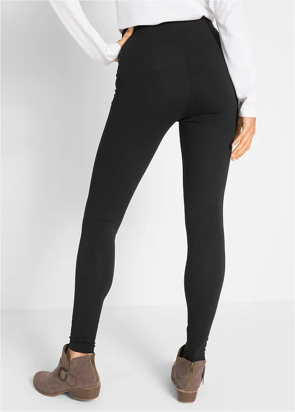 Leggings aus Baumwoll-Mix in schwarz von hinten - bonprix Leggings aus Baumwoll-Mix in schwarz von hinten - bonprix