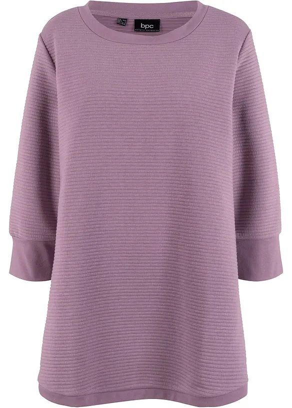 Langes Sweatshirt mit Viskose in lila von vorne - bonprix Langes Sweatshirt mit Viskose in lila von vorne - bonprix