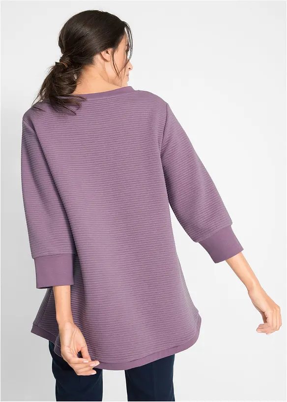 Langes Sweatshirt mit Viskose in lila von hinten (im Anschnitt) - bonprix Langes Sweatshirt mit Viskose in lila von hinten (im Anschnitt) - bonprix