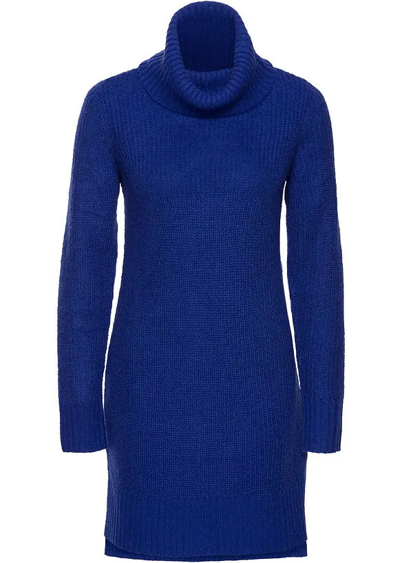 Long-Strickpullover in blau von vorne - bonprix Long-Strickpullover in blau von vorne - bonprix