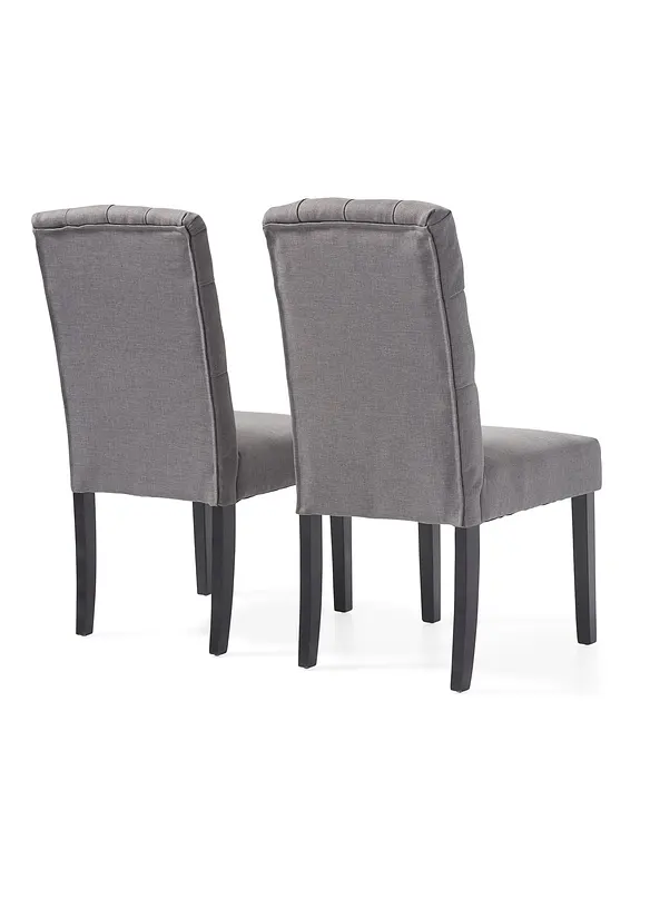 Stuhl (2er Pack) in grau von hinten - bonprix