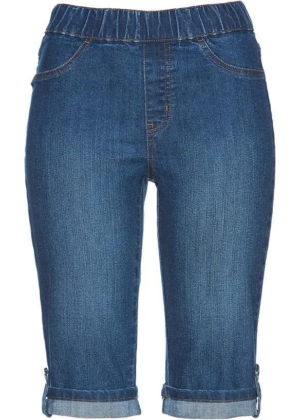 Jeans-Bermuda mit Bequembund in blau von vorne - bonprix Jeans-Bermuda mit Bequembund in blau von vorne - bonprix