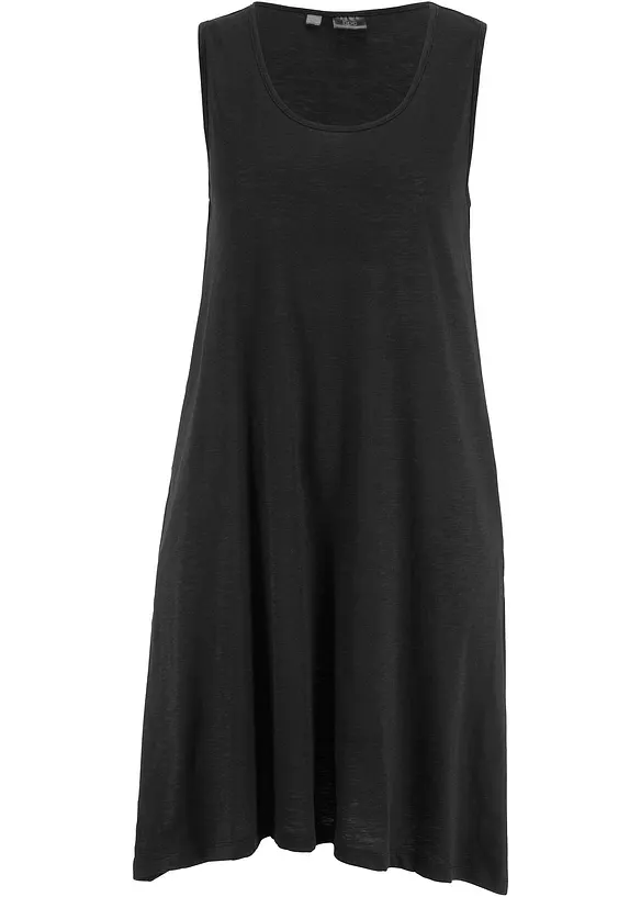 Hänger-Kleid in schwarz von vorne - bpc bonprix collection