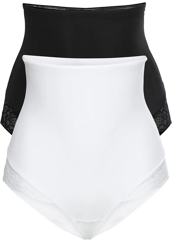 Light Shape Panty (2er Pack) in schwarz - bonprix