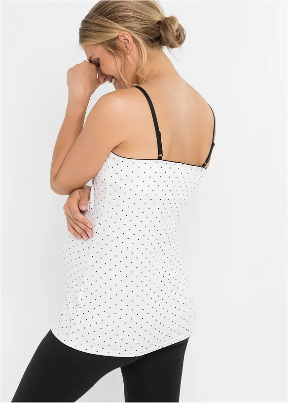 Stilltop mit Bio-Baumwolle  (2er Pack) in schwarz von hinten (im Anschnitt) - bonprix