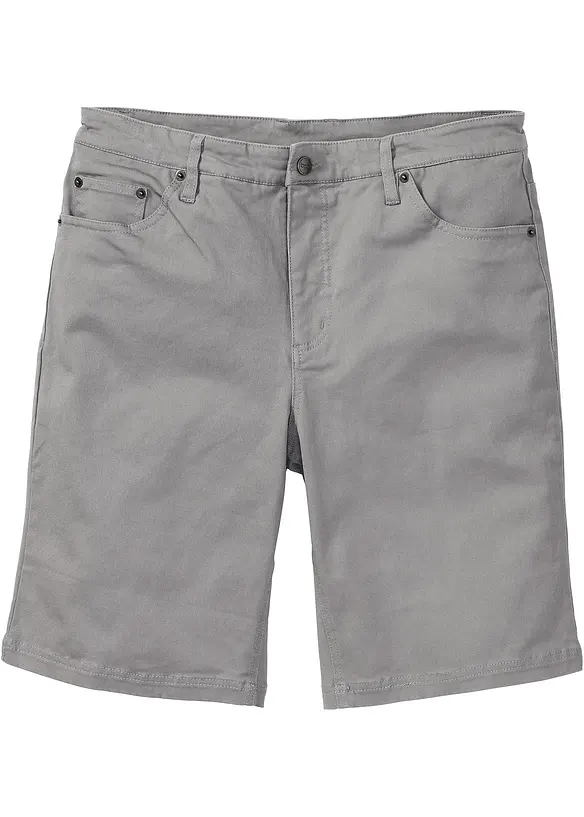 Stretch-Bermuda in Classic-Fit in grau von vorne - bonprix