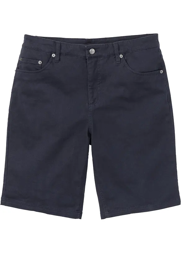 Stretch-Bermuda in Classic-Fit in blau von vorne - bonprix