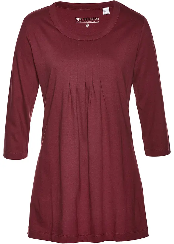 Longshirt aus reiner Baumwolle in rot - bonprix