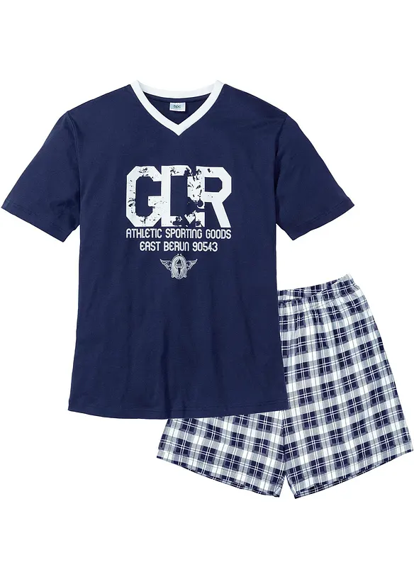 Shorty mit Baummwolle in blau - bonprix