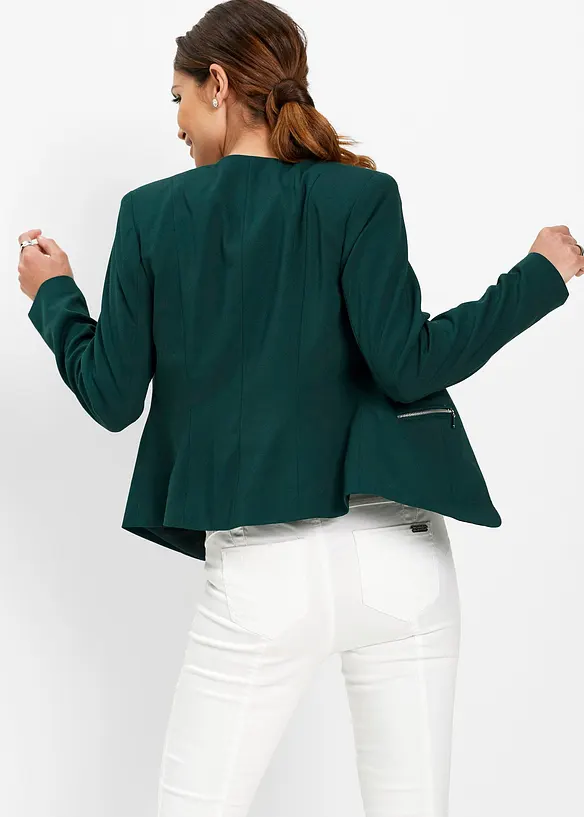 Kurzblazer in grün von hinten (im Anschnitt) - bonprix