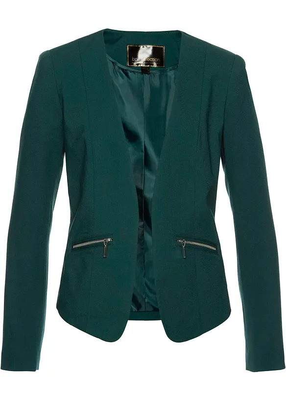 Kurzblazer in grün von vorne - bonprix