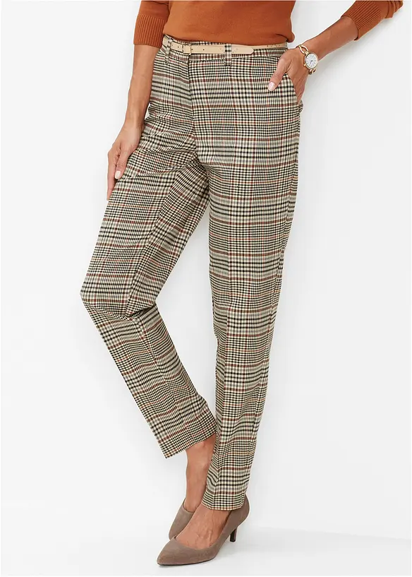 Stretch-Hose aus softem Viskose-Mix in braun von vorne - bonprix Stretch-Hose aus softem Viskose-Mix in braun von vorne - bonprix