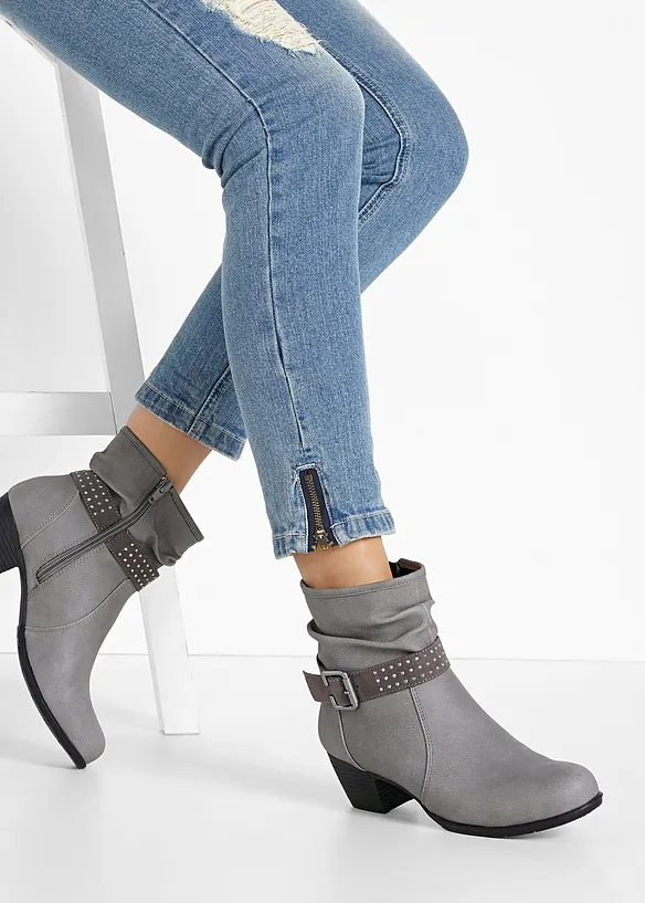 Stiefeletten in grau - bonprix