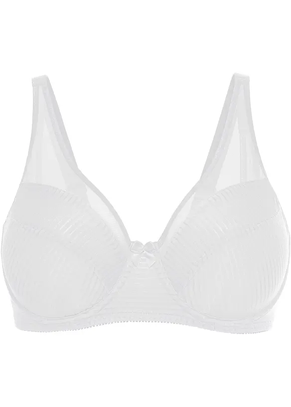 Minimizer-BH mit Mesh in weiß von vorne - bonprix