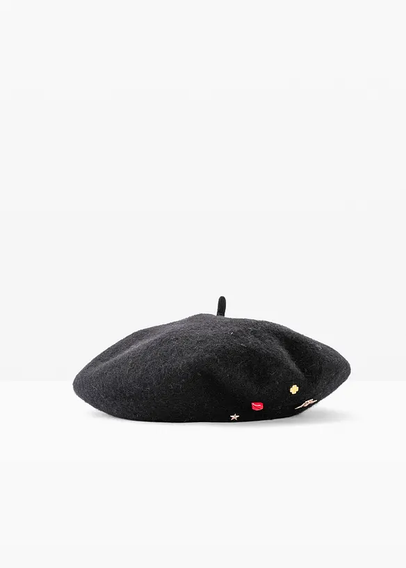 Barett mit Nieten in schwarz - bonprix