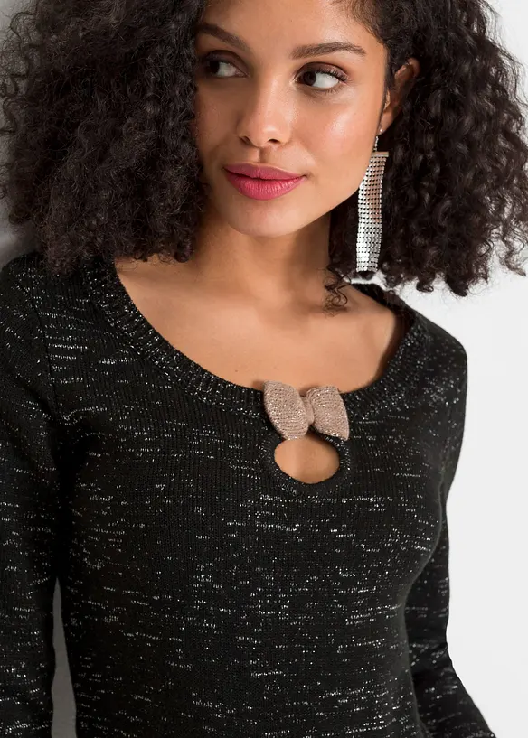 Pullover in schwarz (Detailaufnahme) - bonprix