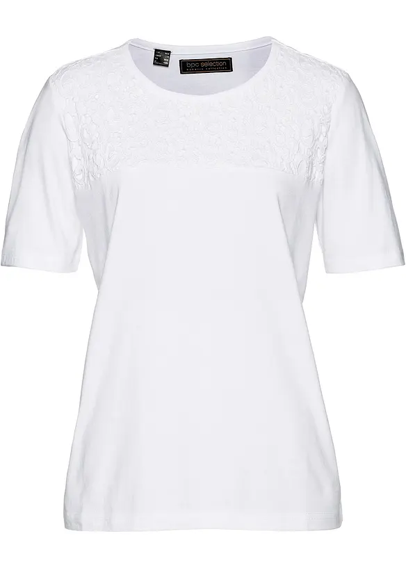 Shirt, Kurzarm in weiß von vorne - bpc selection