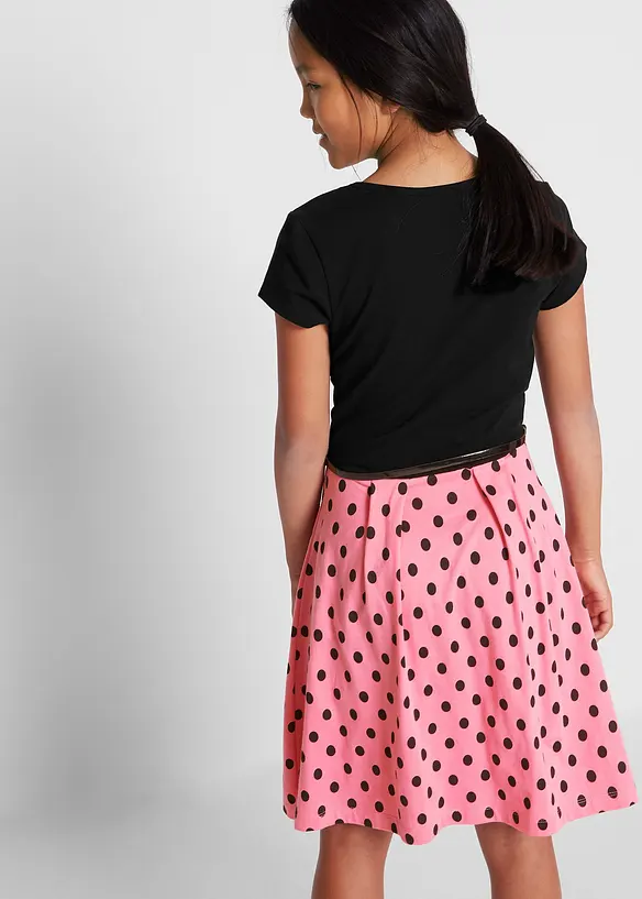 Jerseykleid mit Bio-Baumwolle in schwarz von hinten (Totalaufnahme) - bonprix