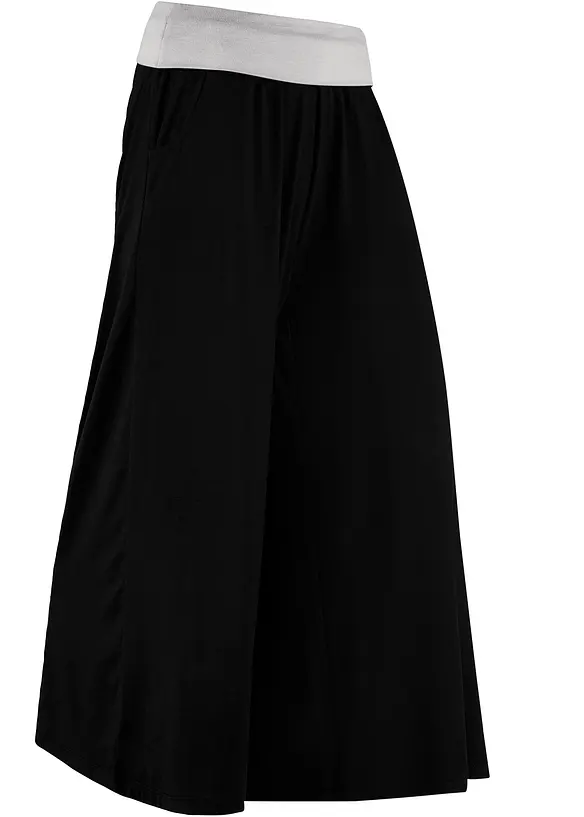 Jersey-Culotte, wadenlang in schwarz - bonprix