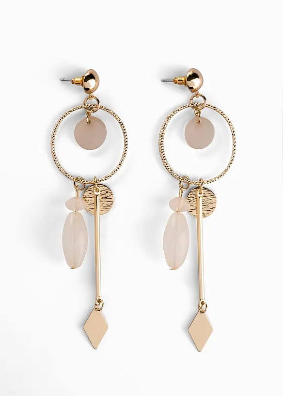 Ohrstecker mit Anhängern in gold - bonprix