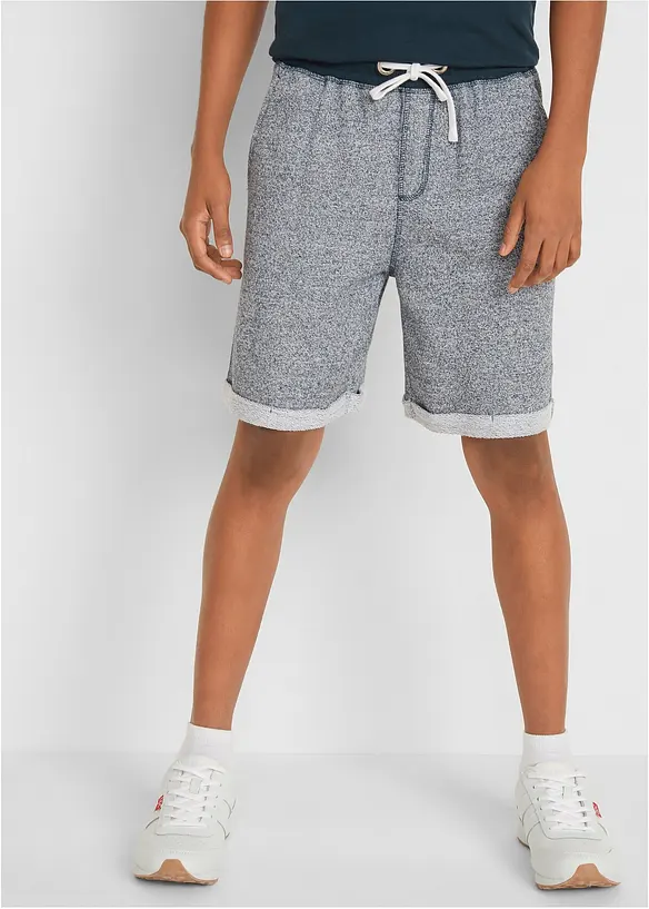 Jungen Bermuda in Denimoptik in blau von vorne - bonprix