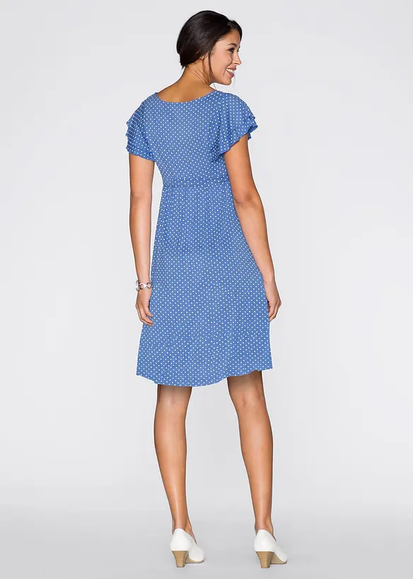 Umstandskleid aus Viskose-Jersey in blau von hinten (Totalaufnahme) - bonprix Umstandskleid aus Viskose-Jersey in blau von hinten (Totalaufnahme) - bonprix