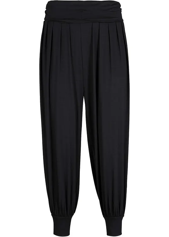 Haremshose aus softem Viskose-Mix in schwarz von vorne - bonprix Haremshose aus softem Viskose-Mix in schwarz von vorne - bonprix