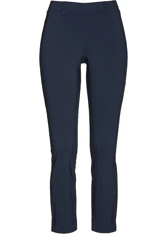 7/8-Hose aus elastischem Bengalin in blau von vorne - bonprix