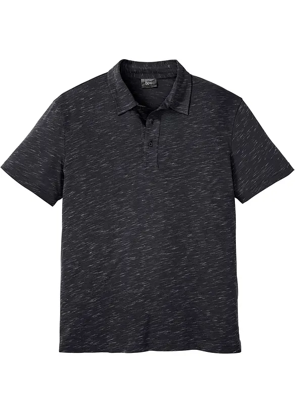 Poloshirt in Regular Fit in schwarz von vorne - bonprix