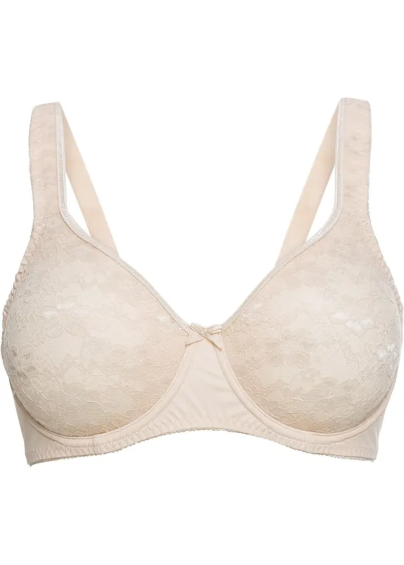 Minimizer-BH mit gepolsterten Trägern in beige von vorne - bonprix