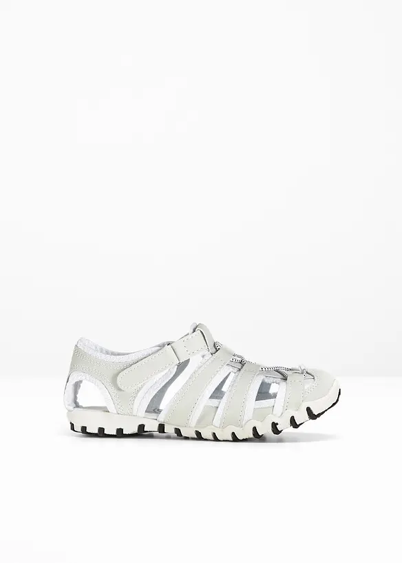 Komfort-Trekkingsandalen mit Profilsohle in weiß von vorne - bonprix