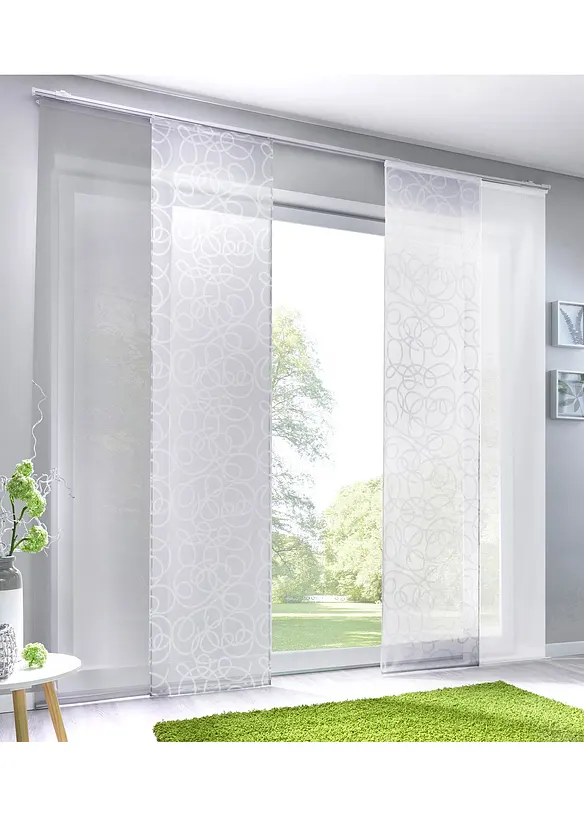 Schiebegardine aus leichtem Voile (1er Pack) in weiß (Ambiente) - bonprix