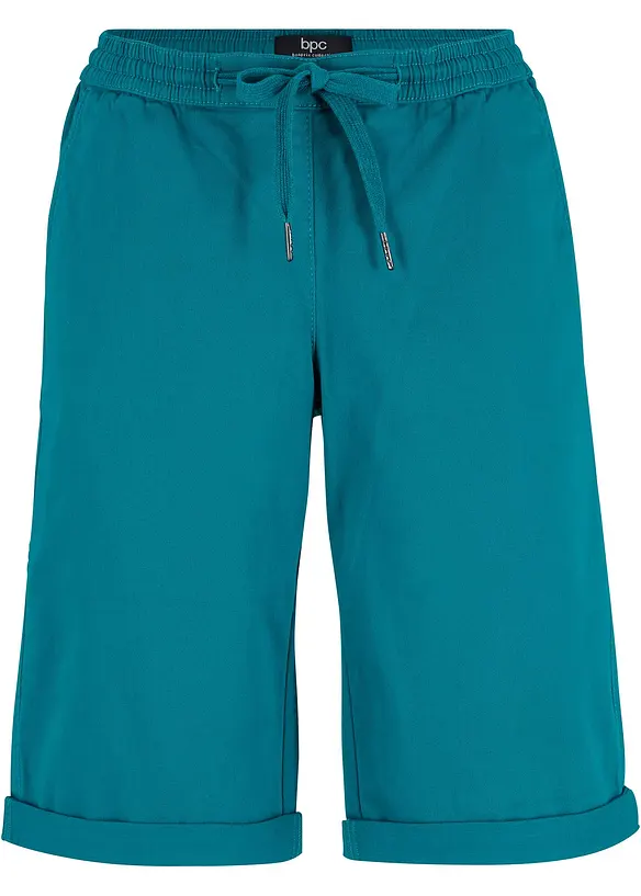 Bermuda mit Bequembund aus Baumwoll-Mix in petrol von vorne - bonprix Bermuda mit Bequembund aus Baumwoll-Mix in petrol von vorne - bonprix