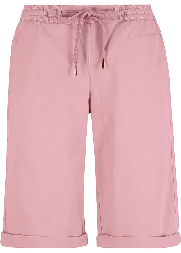 Bermuda mit Bequembund aus Baumwoll-Mix in rosa von vorne - bonprix Bermuda mit Bequembund aus Baumwoll-Mix in rosa von vorne - bonprix