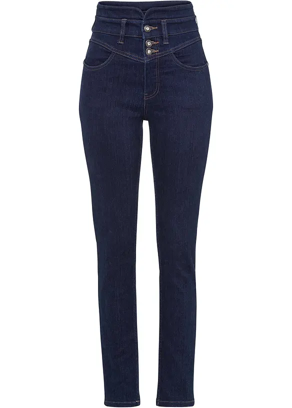 Skinny-Jeans in blau von vorne - bonprix