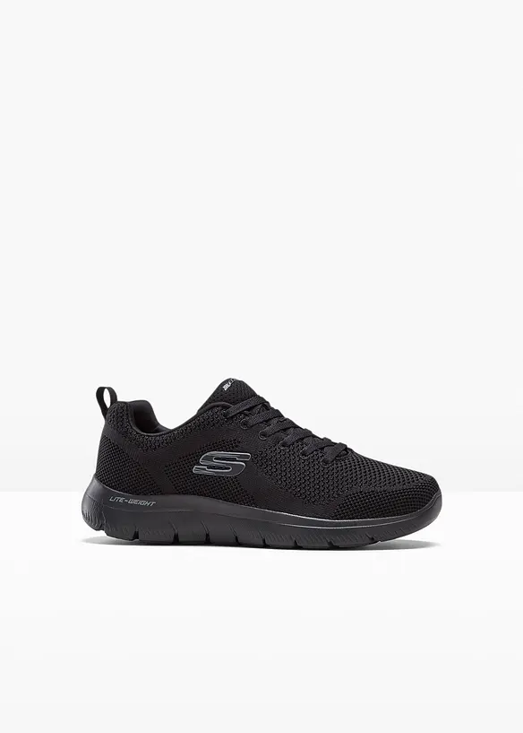 Skechers Komfort-Sneaker mit Memory Foam in schwarz von vorne - Skechers