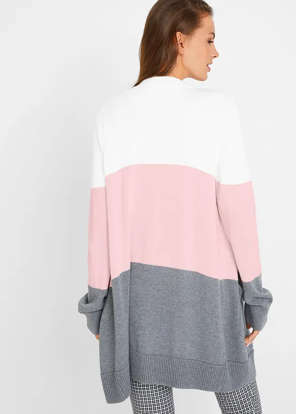 Weite Strickjacke, Langarm in weiß von hinten (im Anschnitt) - bonprix Weite Strickjacke, Langarm in weiß von hinten (im Anschnitt) - bonprix