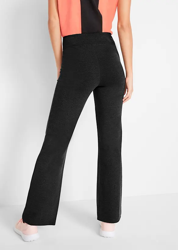 Baumwoll-Sporthose, Bootcut (2er Pack) in schwarz von hinten - bonprix Baumwoll-Sporthose, Bootcut (2er Pack) in schwarz von hinten - bonprix