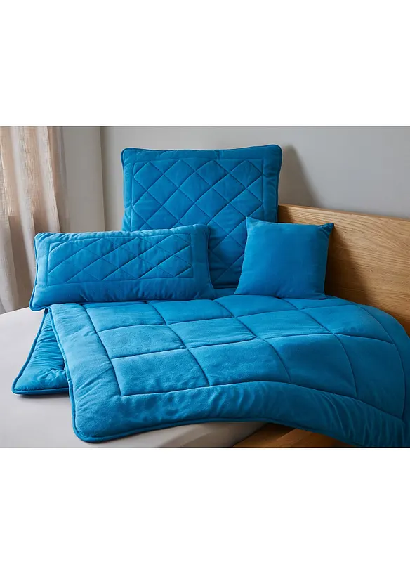 Polar Fleece Bettdecke zum Wenden in petrol (Ambiente) - bonprix