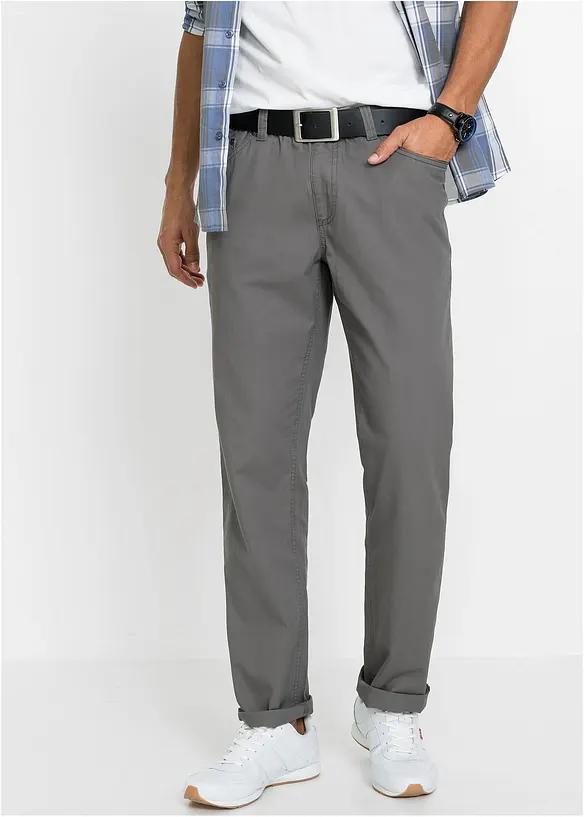 Regular-Fit Schlupfhose Straight (2er Pack) in blau von vorne - bonprix