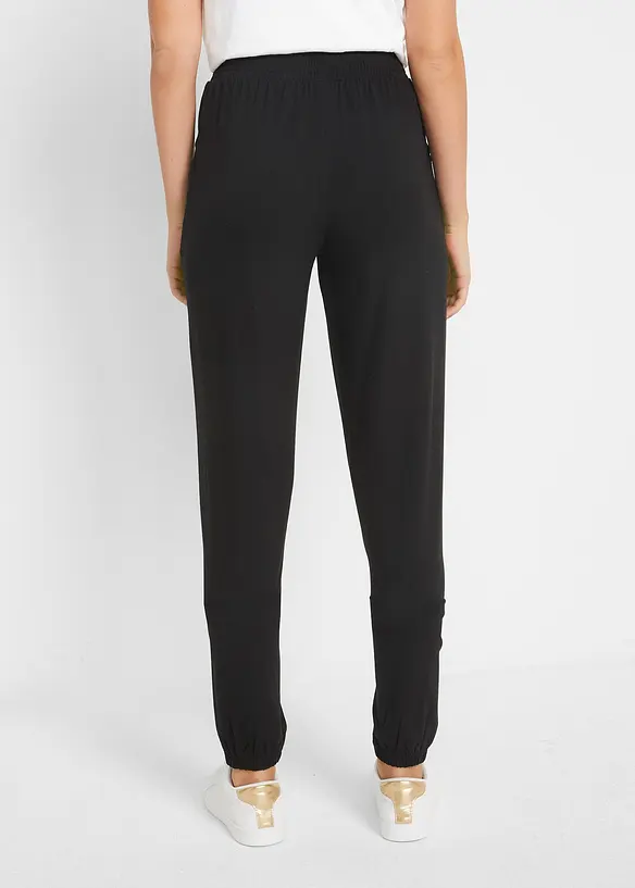 Jersey-Hose mit Bequembund in schwarz von hinten - bonprix Jersey-Hose mit Bequembund in schwarz von hinten - bonprix