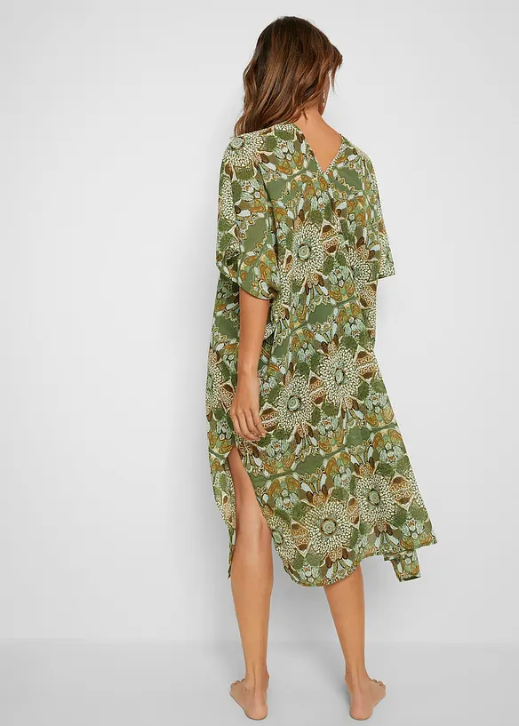 Strandtunika aus leichtem Chiffon in grün von hinten (Totalaufnahme) - bonprix Strandtunika aus leichtem Chiffon in grün von hinten (Totalaufnahme) - bonprix