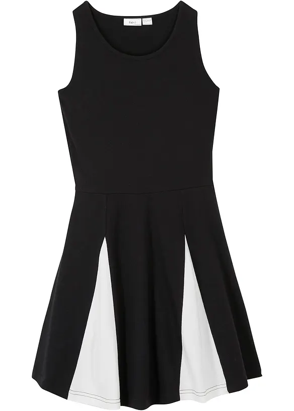 Jerseykleid aus reiner Bio-Baumwolle in schwarz von vorne - bonprix Jerseykleid aus reiner Bio-Baumwolle in schwarz von vorne - bonprix