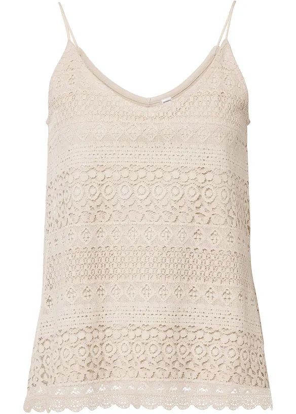 Top aus Baumwolle in beige von vorne - bonprix Top aus Baumwolle in beige von vorne - bonprix