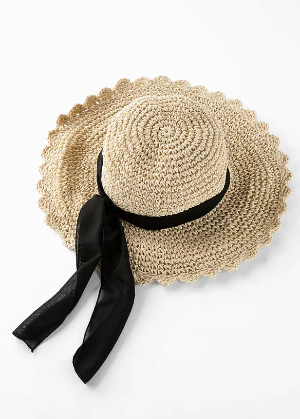 Sonnenhut in Strohoptik in beige - bonprix