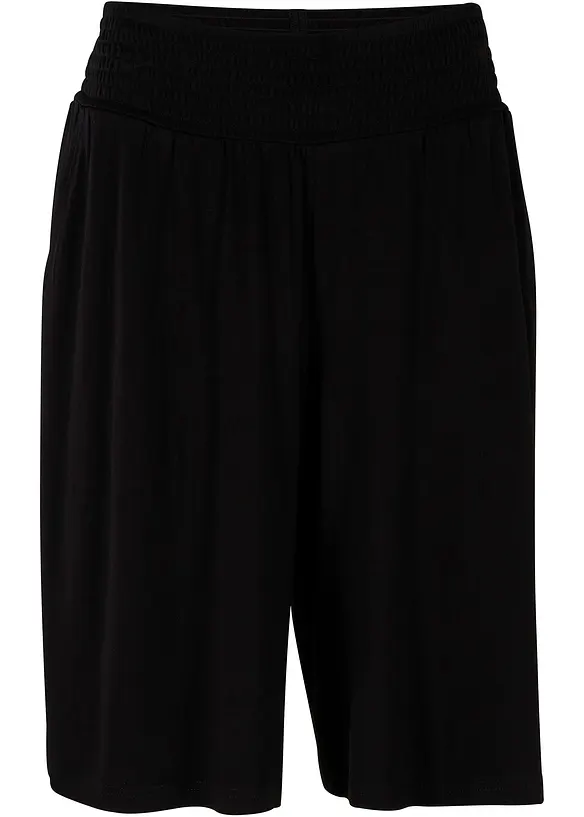 Jersey-Bermuda aus Viskose-Mix in schwarz von vorne - bonprix Jersey-Bermuda aus Viskose-Mix in schwarz von vorne - bonprix
